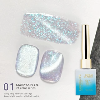 Nawoelite สีเล็บเจล เจล สีเจลแคทอาย 🌟สีเจลเล็บแคทอาย 24 สี ดาวกระจายเวทนา ✨ สวยสะท้อนแสงเหมือนทางช้างเผือก เกล็ดดาวระยิบ
