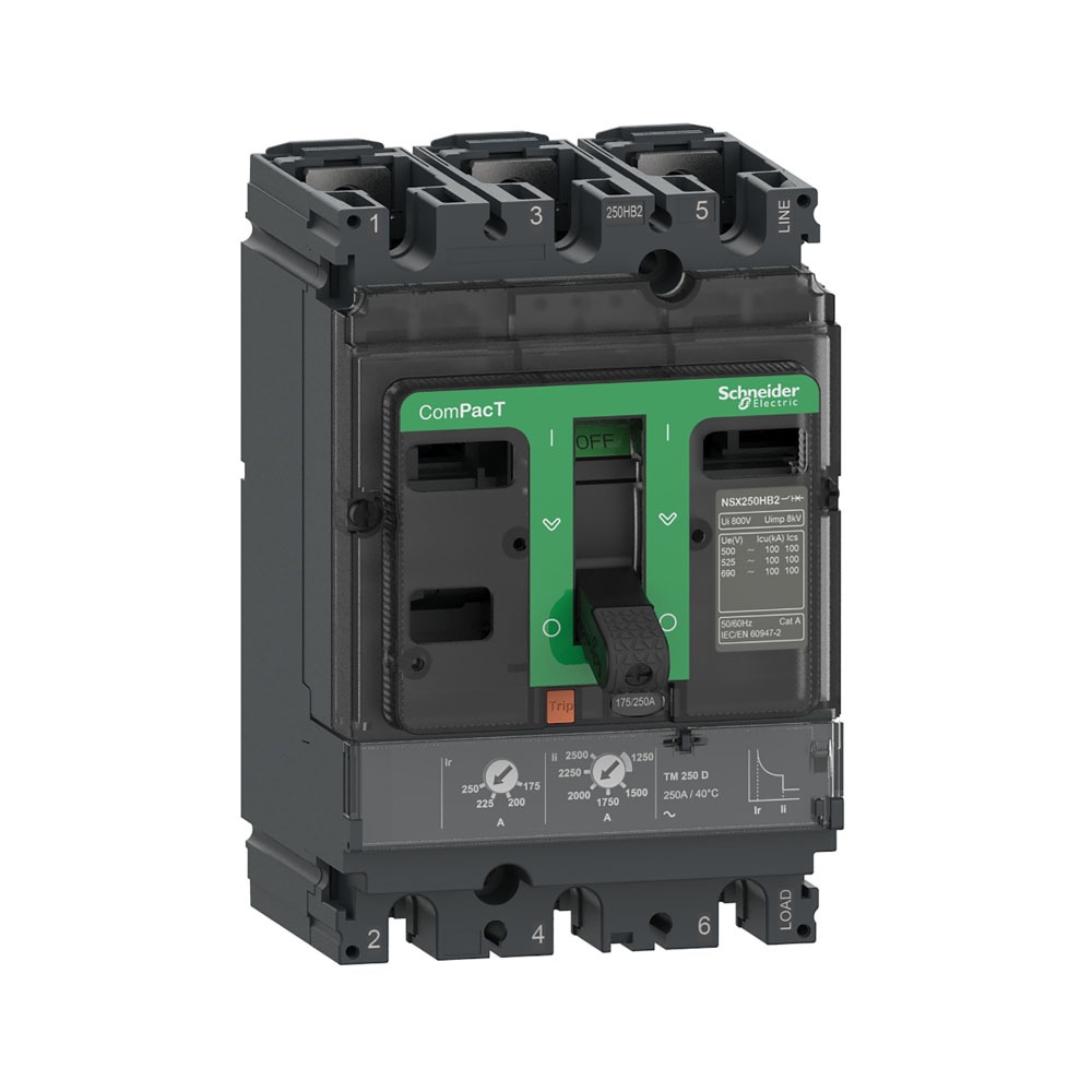 NSX250F (C25F3TM) / NSX250N 3P (C25N3TM) เมนเบรคเกอร์ main breaker 87.5A - 250A  SCHNEIDER