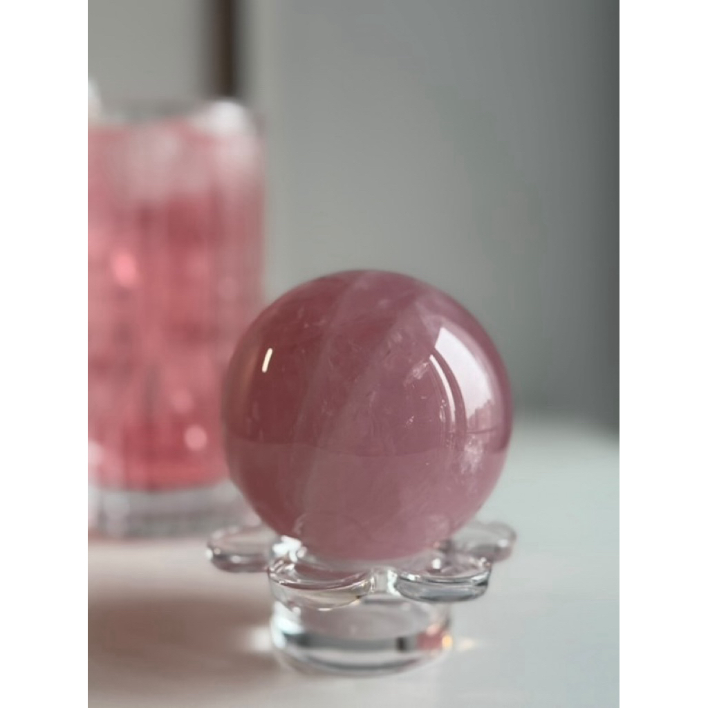 Star Rose Quartz Sphere