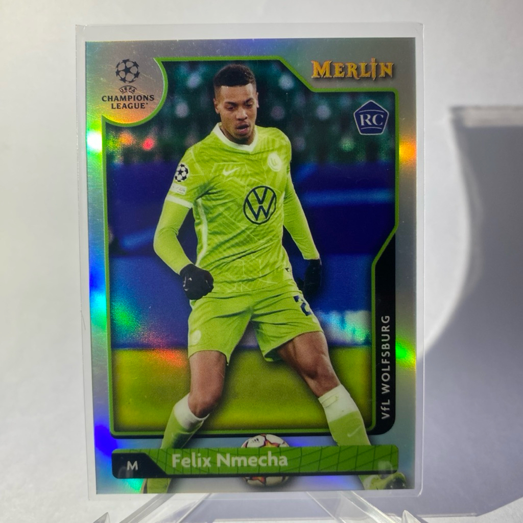 การ์ดนักฟุตบอลสำหรับสะสม FELIX NMECHA, RC, TOPPS MERLIN 2023
