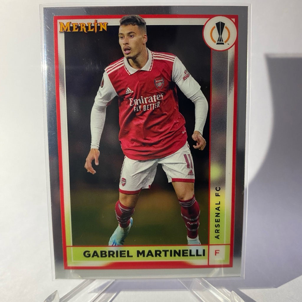 การ์ดนักฟุตบอลสำหรับสะสม GABRIEL MARTINELLI, ARSENAL, TOPPS MERLIN 2023