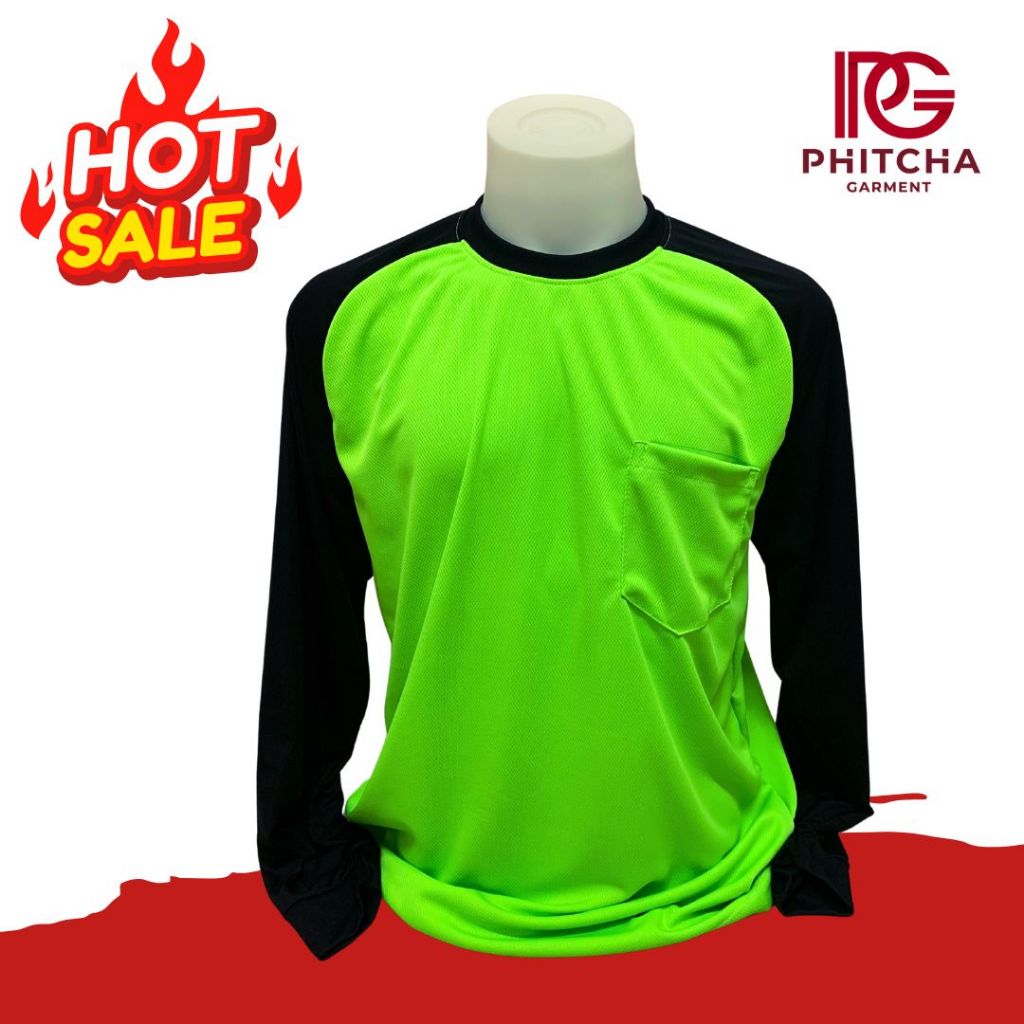 เสื้อคนงาน ตัวละ 59 บาท / ( คอกลม แขนดำ ) ขนาดฟรีไซส์/อก42-45