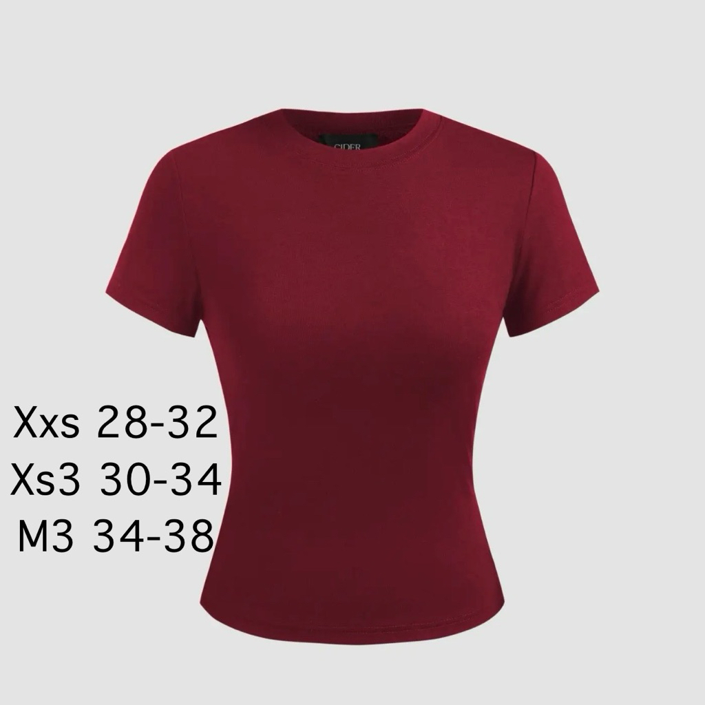 เสื้อยืดรัดรูป คอตตอนอย่างดี cider