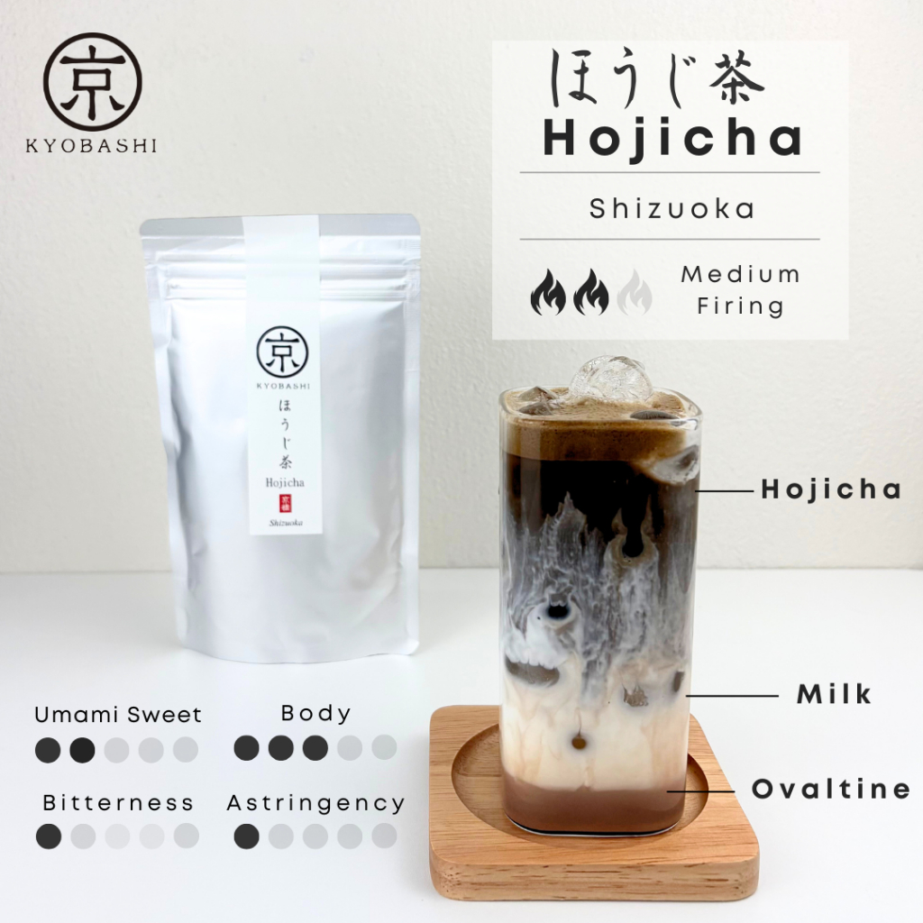 KYOBASHI ผงโฮจิฉะ ชาเขียวคั่ว จากญี่ปุ่น บรรจุ 100 กรัม Hojicha Powder Tea