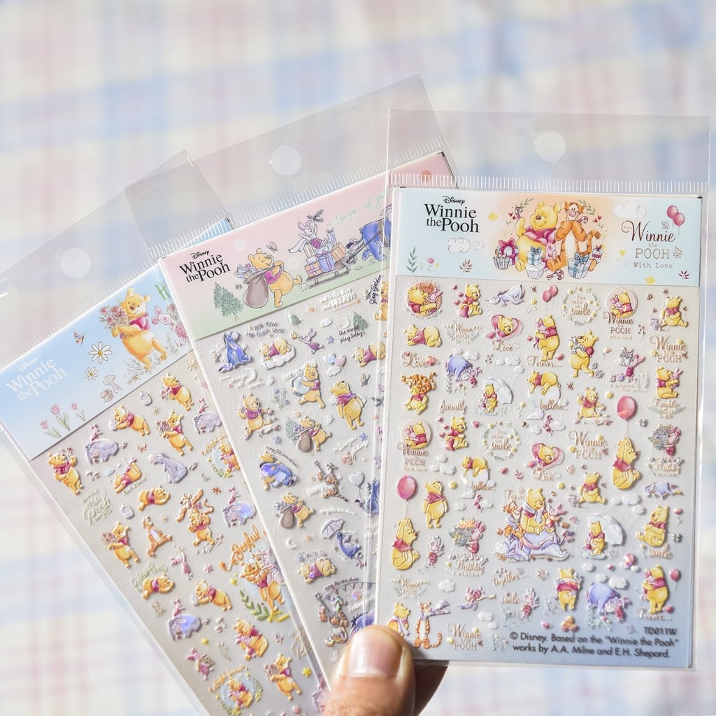 สติ๊กเกอร์ติดเล็บลายหมีพูห์ Winnie the Pooh สติกเกอร์สำหรับติดเล็บ