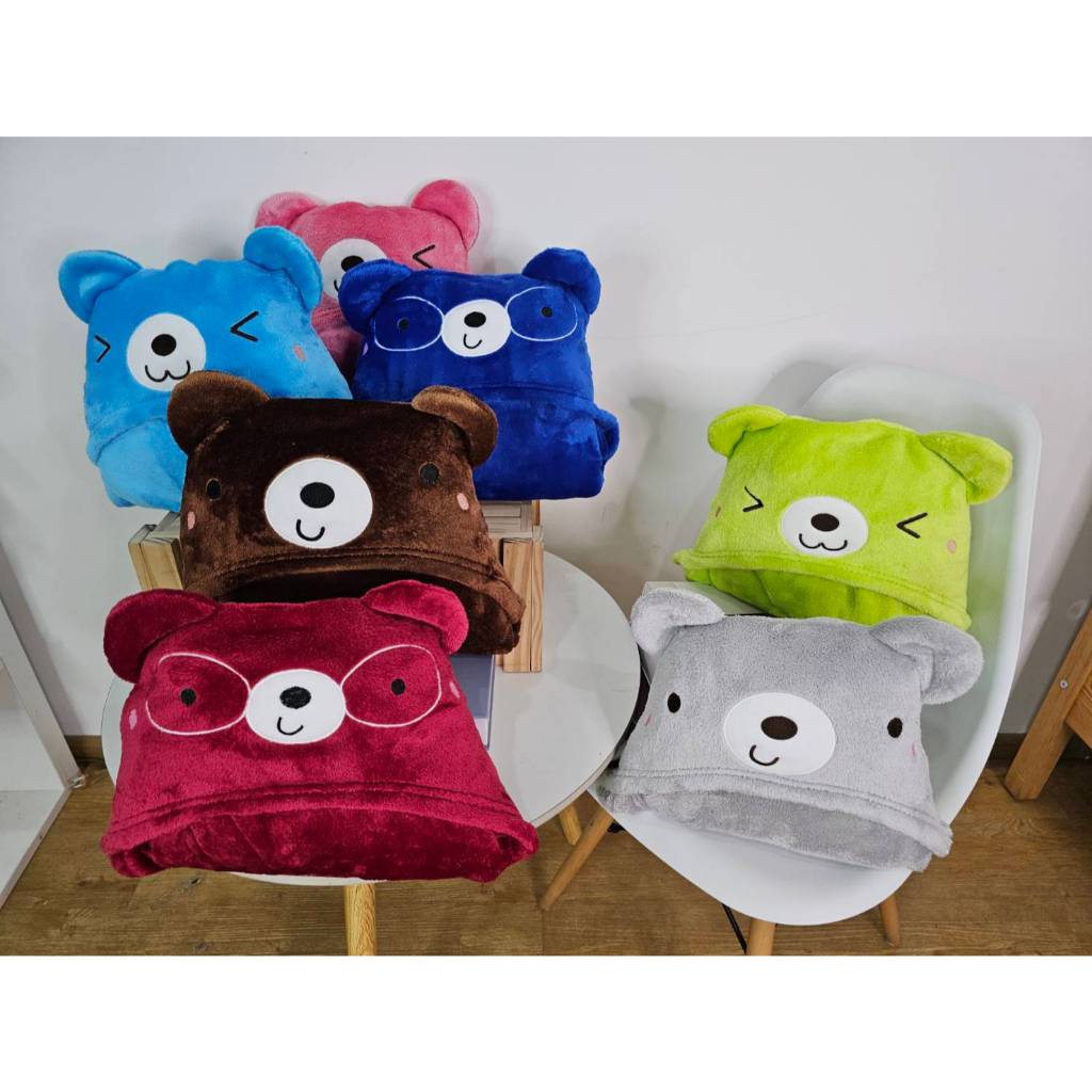 ผ้าห่มฮู้ด12นักษัตร  เนื้อผ้าห่มโพลีบัว  ผ้าหนานุ่ม ขนนุ่มลื่น ซักทำความสะอาดง่าย  ขนาด 30x60 นิ้ว - รูปที่ 5