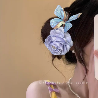 BlingTrinket🌸กิ๊บติดผมลายดอกไม้🌸พร้อมส่งในไทย กิ๊บโบว์ใหญ่ กิ๊บ Hair accessories ขนาดใหญ่ ดอกไม้ แฟชั่น สำหรับผู้หญิง