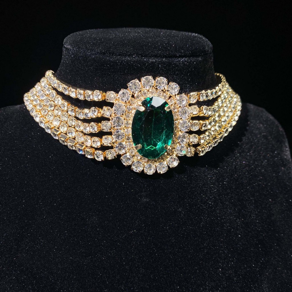 สร้อยคอ จี้รูปวงรีห้าแถว ประดับเพชร สไตล์ยุโรป และอเมริกา ระดับไฮเอนด์ พร้อมส่ง - รูปที่ 6