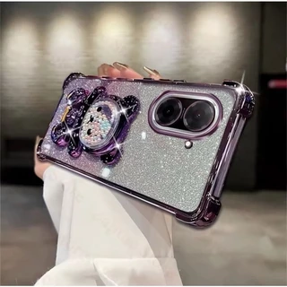 เคสขาตั้ง หมีLOVE สำหรับ Redmi15 A5 A7 A7Pro และ POCO C71 C81Pro เคส กันกระแทก หมี LOVE กริตเตอร์ น่ารัก ตั้งได้