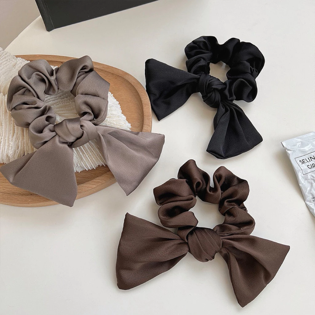 ยางรัดผมโบว์ KOREA RIBBON TIES - NADI ทรงเรียบมินิมอล