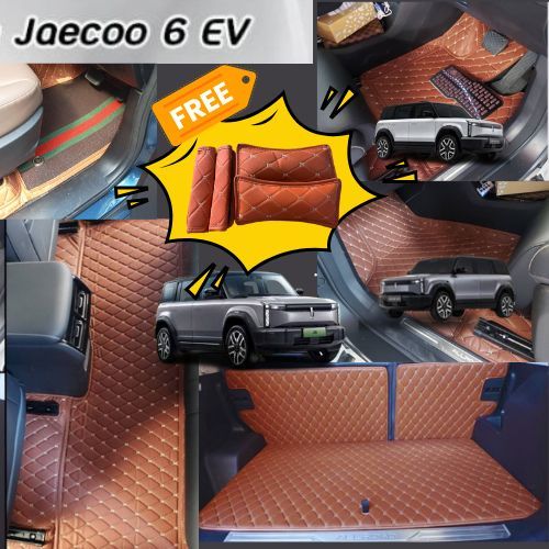 แถมใยดักฝุ่น4ชิ้นในชุดพรมJaecoo 6 EV 2024-รุ่นปัจจุบัน พรมรถยนต์ Jaecoo 6 EV พรม6D VIPพร้อมของแถม
