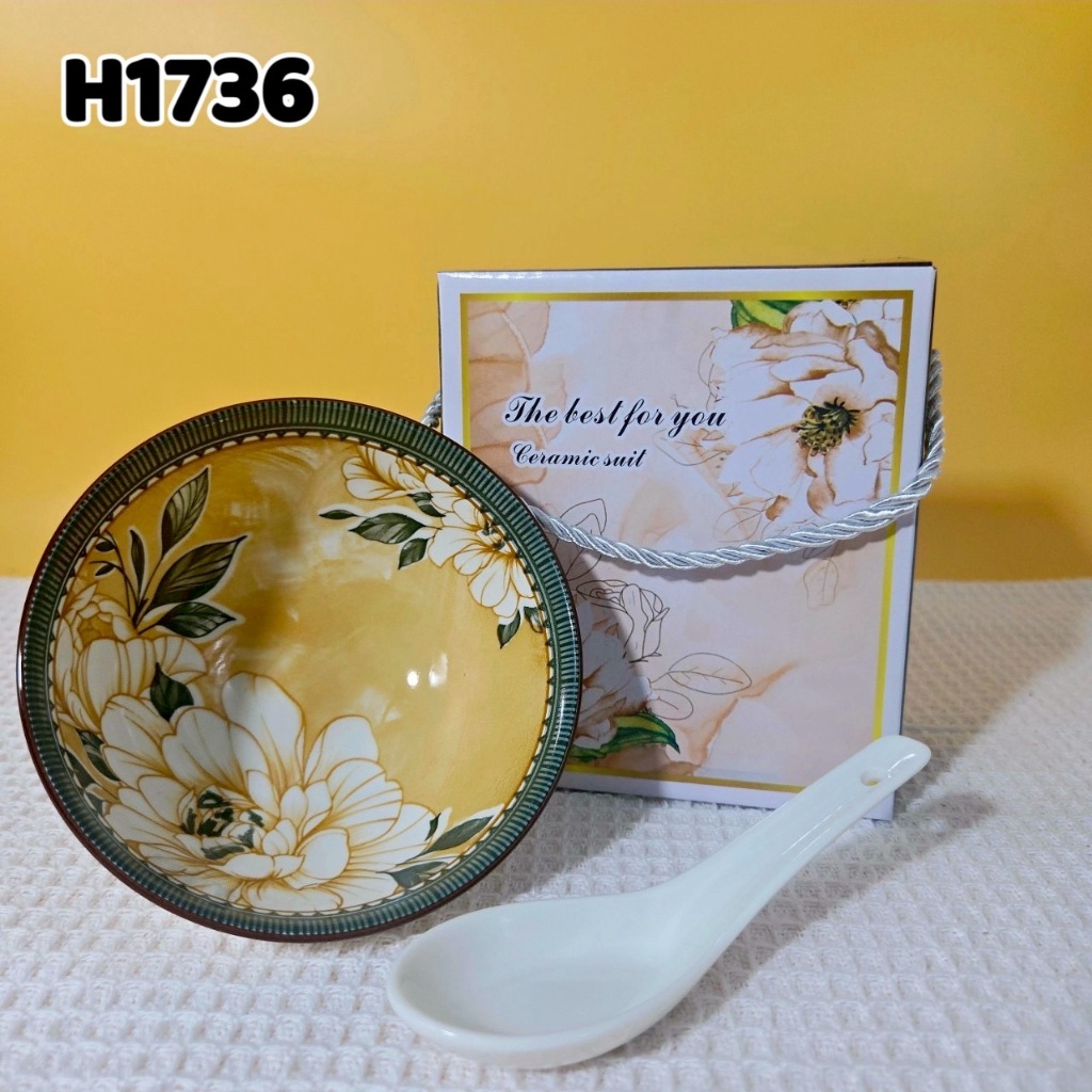 ชุดของชำร่วย ถ้วยและช้อน สินค้าเซรามิค พร้อมกล่องสวยงาม เข้าไมโครเวฟได้ *พร้อมส่ง