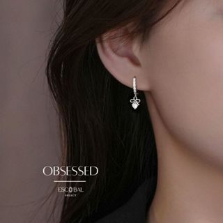 ESCOBAL ต่างหูเงินแท้ Obsessed ต่างหูเพชร ต่างหูแฟชั่น ต่างห…