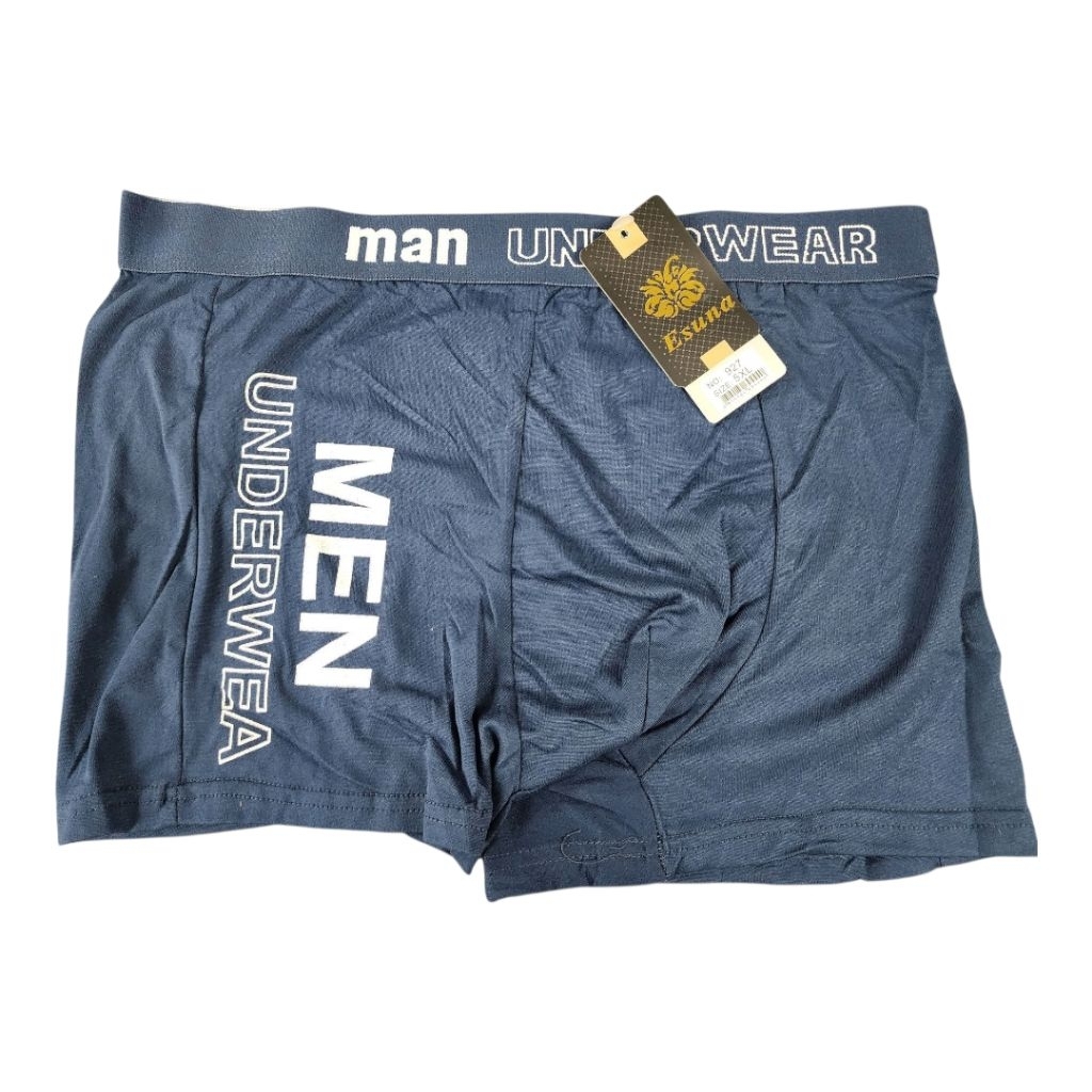MEN UNDERWEAR ในผู้ชายขาสั้น ทรงบ๊อกเซอร์ สกรีนข้าง แพ็ค 5 ตัว ใส่สบายเนื้อผ้านิ่มยืดหยุ่น ไม่อึดอัดระบายอากาศได้ดี