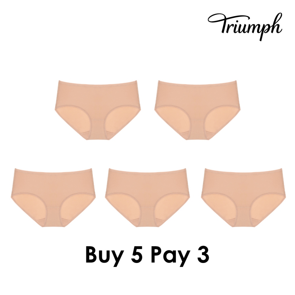 Brief set Triumph เซ็ตกางเกงชั้นในรูปแบบฮิปสเตอร์ เนื้อผ้าไลครา รุ่น Maximizer 736 Hipster รหัส 10131958 สีเนื้อ 6106