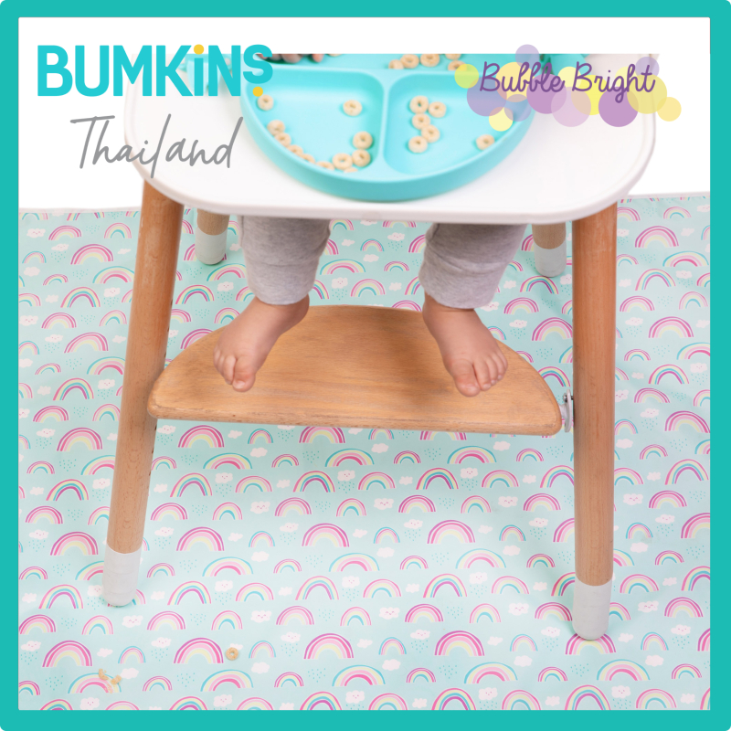 Bumkins Splat Mat ผ้าปูอเนกประสงค์ 107x107 cm. ปูใต้ไฮแชร์ ปูรองกันเปื้อน สินค้าแท้จาก Bumkins