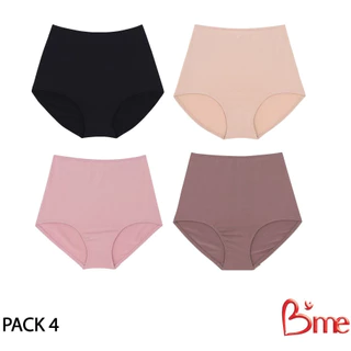 B'me กางเกงในเอวสูง รุ่น ME7087(แพ็ก4ตัว ) สีดำ สีนู้ด,คละสี