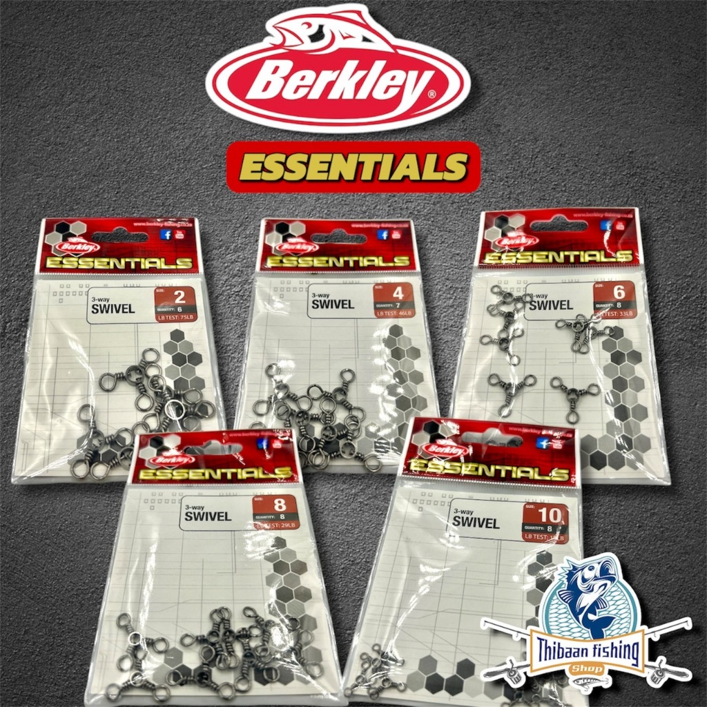 ลูกหมุนตกปลา Berkley Essentials 3-Way Swivel ลูกหมุน 3 ทาง-ThiBaan Fishing