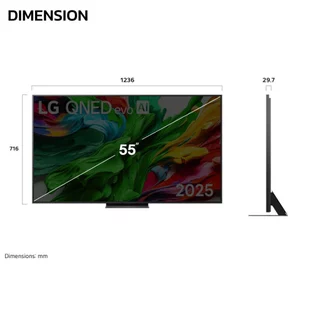LG 55QNED86ASA QNED 55 นิ้ว evo AI MiniLED 4K Smart TV 120Hz webOS HDR10 AI ThinQ 2025 ประกันศูนย์