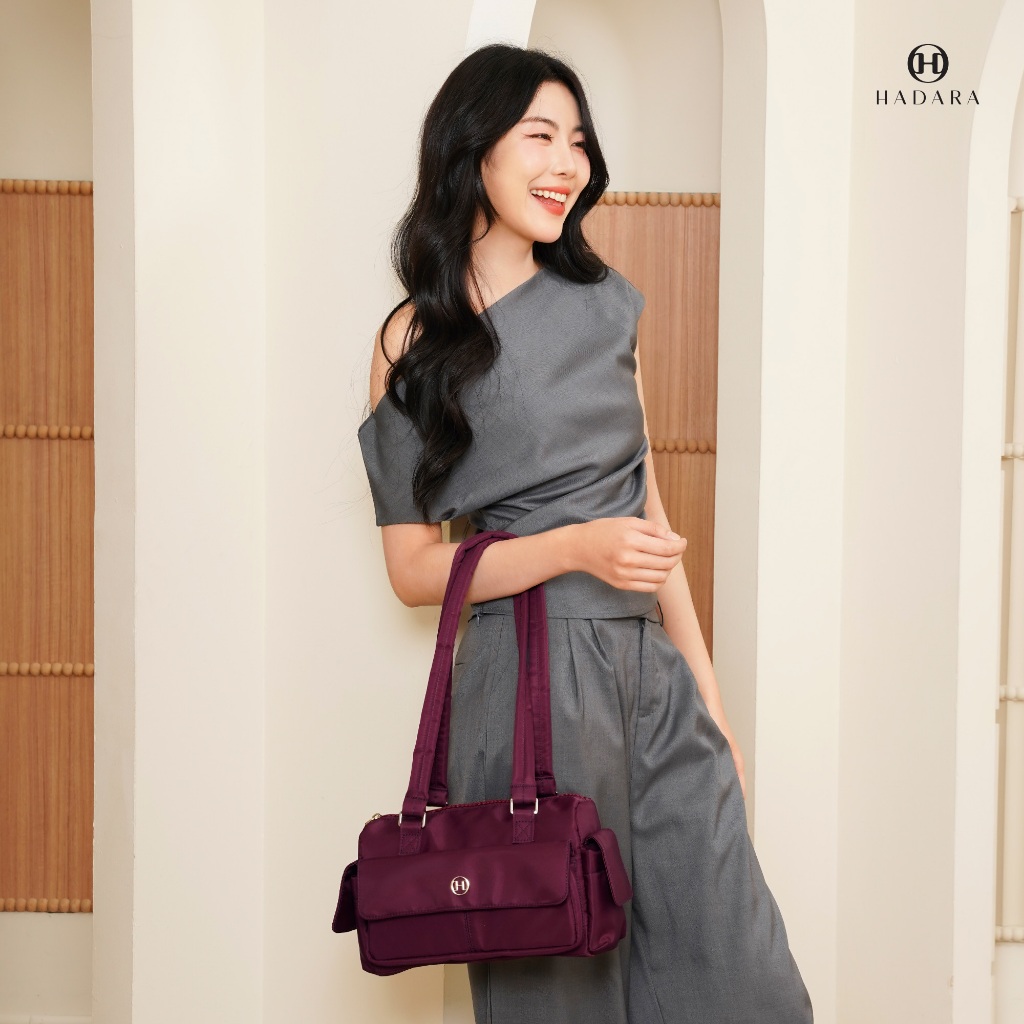 Hadara Classic 95 กระเป๋าสะพายข้าง ผ้า Deluxe Nylon น้ำหนักเบา กันน้ำ 80% ใส่ iPad mini ได้ ราคา ถูกที่สุด ดีลบีเคเค แกลเลอรีภาพที่ 7