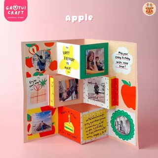 แก้มตุ่ยคราฟต์ Fruity - DIY การ์ดป๊อบอัพลายผลไม้ Fruit Garden ทำง่ายมาก การ์ดวันเกิด การ์ดวันครบรอบ