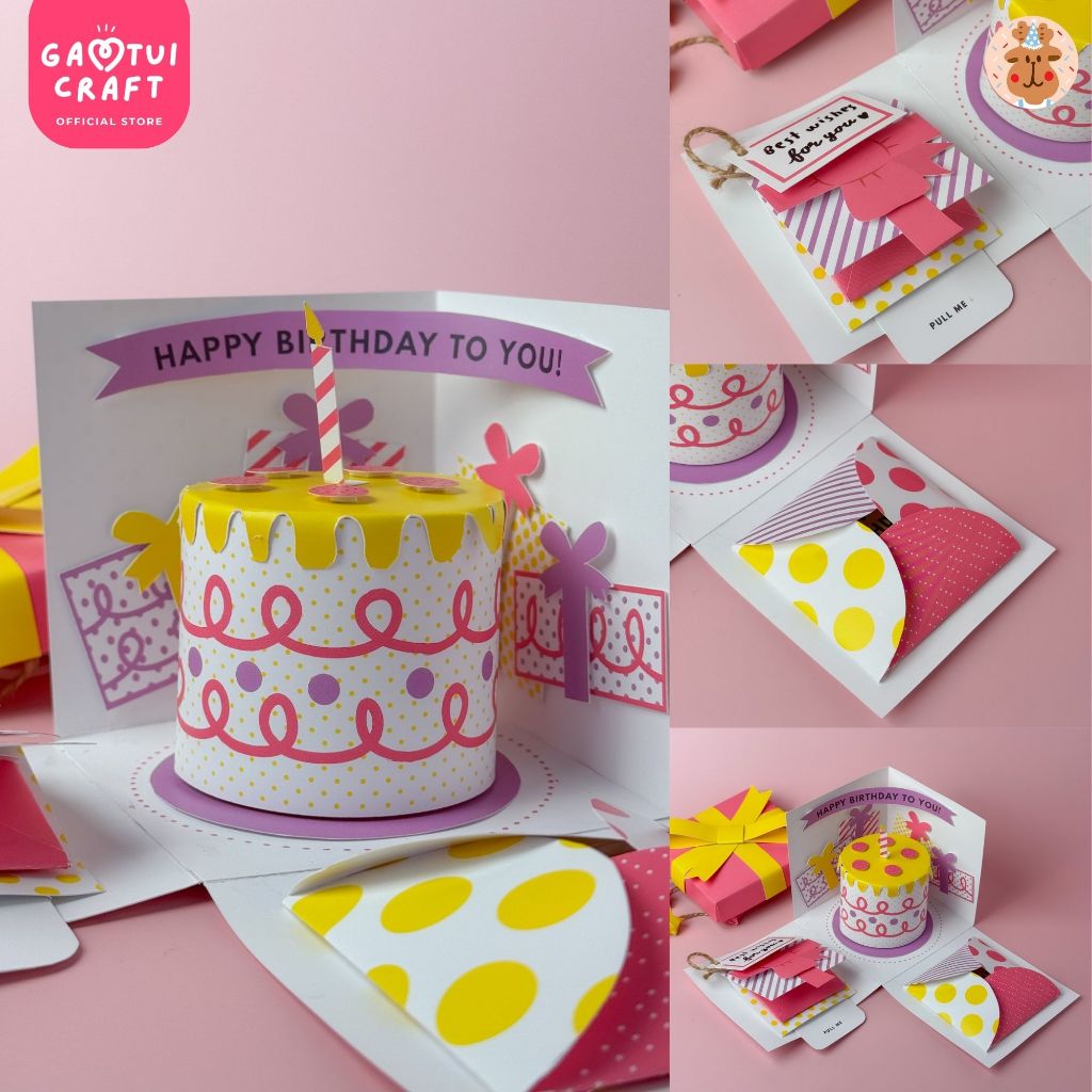 แก้มตุ่ยคราฟต์ Nina - การ์ดวันเกิด กล่องของขวัญระเบิด ของขวัญวันเกิดแฟน  การ์ดวันเกิดแฟนทำเอง - รูปที่ 7