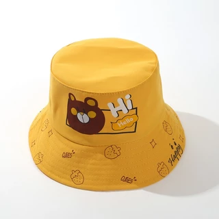 หมวกเด็ก หมวกบักเก็ตเด็ก 1-4ปี รอบหัว 48cm น่ารัก HI-หมี YY014