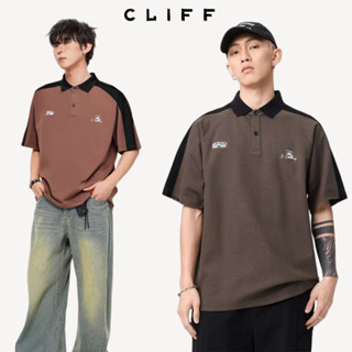 CLIFF เสื้อโปโล เสื้อยืดแขนสั้น คลาสสิก สไตล์อเมริกันวินเทจ …