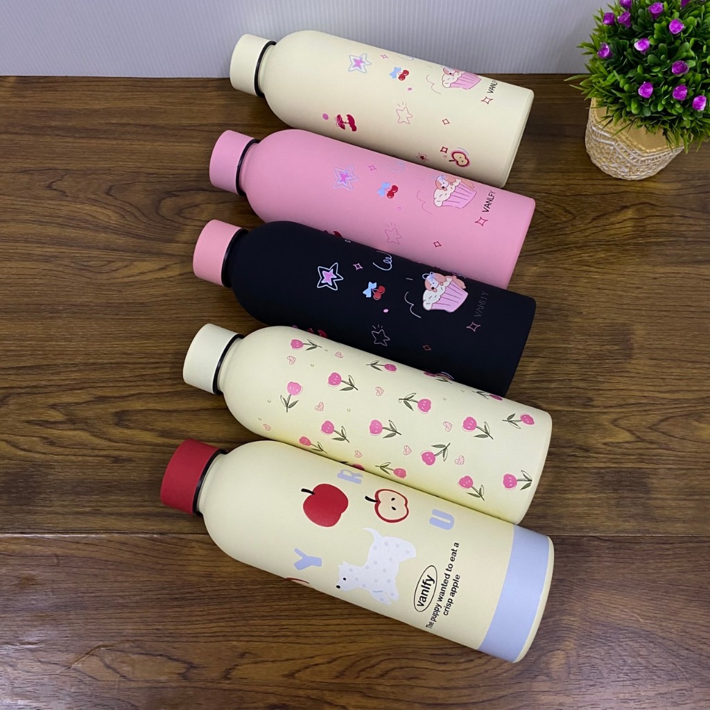 ขวดน้ำสแตนเลส เก็บอุณหภูมิ เคลือบสีด้าน ความจุ500มล.