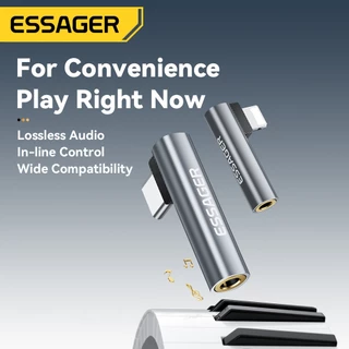 Essager อะแดปเตอร์เสียงหูฟัง OTG Type C ถึง 3.5MM อะแดปเตอร์หูฟังแบบมีสายสำหรับ Android IOS