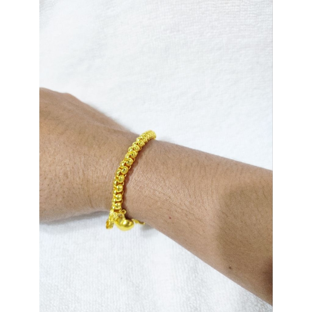 157ข้อมือทาโร่หนัก1บาทและ2บาท งานตันแน่นทองหุ้มสวยเหมือนจริง แถมฟรีตะขอ