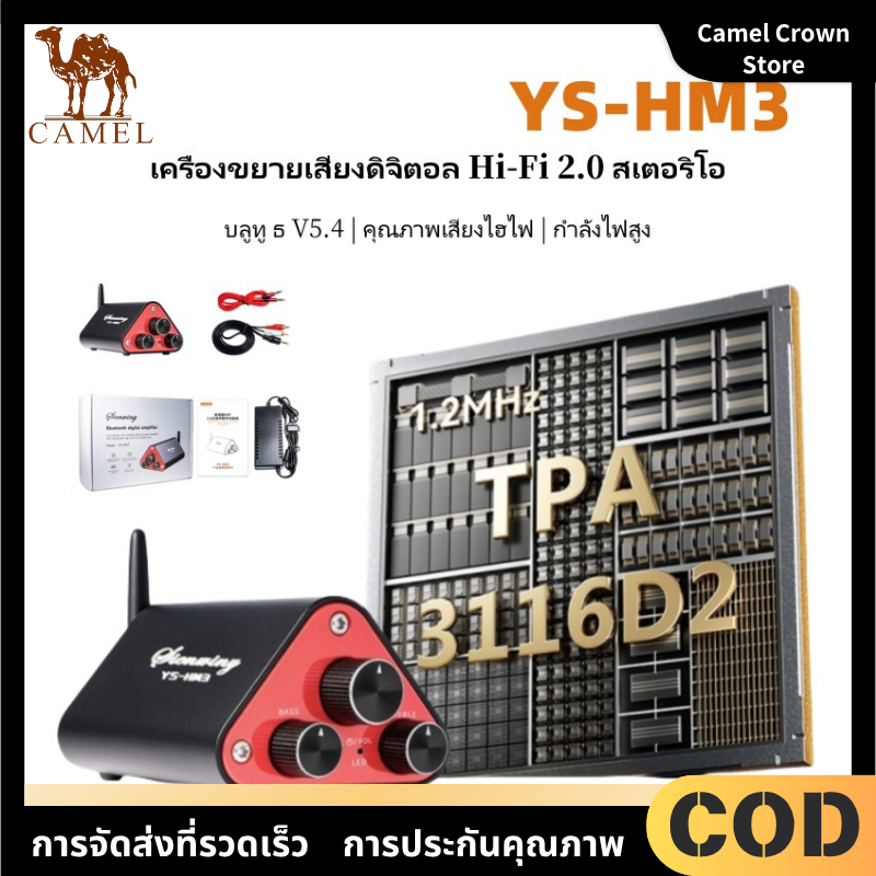 YS-HM3 เครื่องขยายเสียงบลูทู ธ HI-FI 2.0 สเตอริโอแอมพลิฟายเออร์ดิจิตอลบลูทู ธ 5.4V