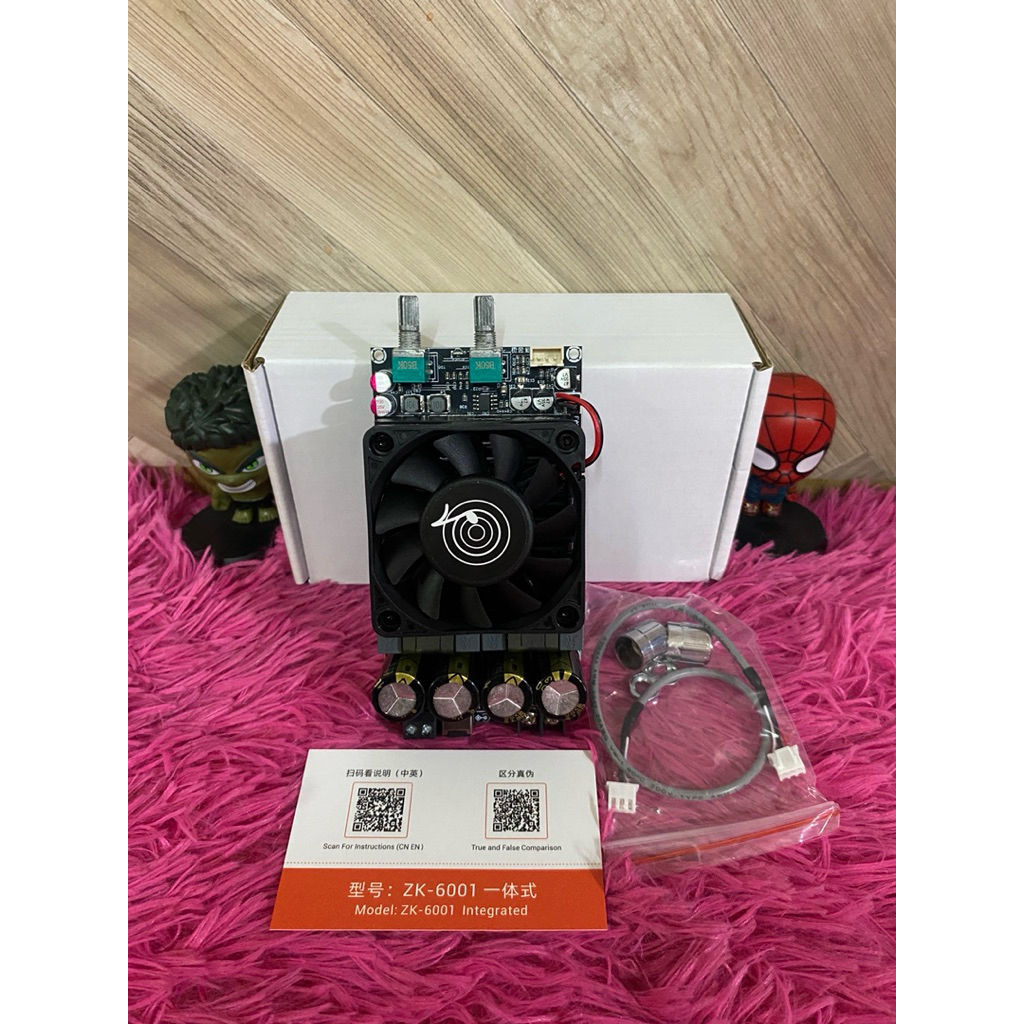 ZK 6001 แท้ แอมป์ซับวูฟเฟอร์ TPA3255 600W DC 18-50V บอร์ดขยายเสียงซับวูฟเฟอร์ แอมป์จิ๋ว6001