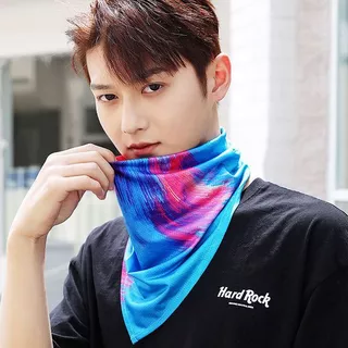 New Sunmaskพรีเมี่ยม ผ้าบัฟกันแดด สไตล์เกาหลี หน้ากากกันแดด มีรูเกี่ยวหู ป้องกันแสงยูวี ผ้าพันคอ ผ้าเรย่อน พร้อมส่งจากไท