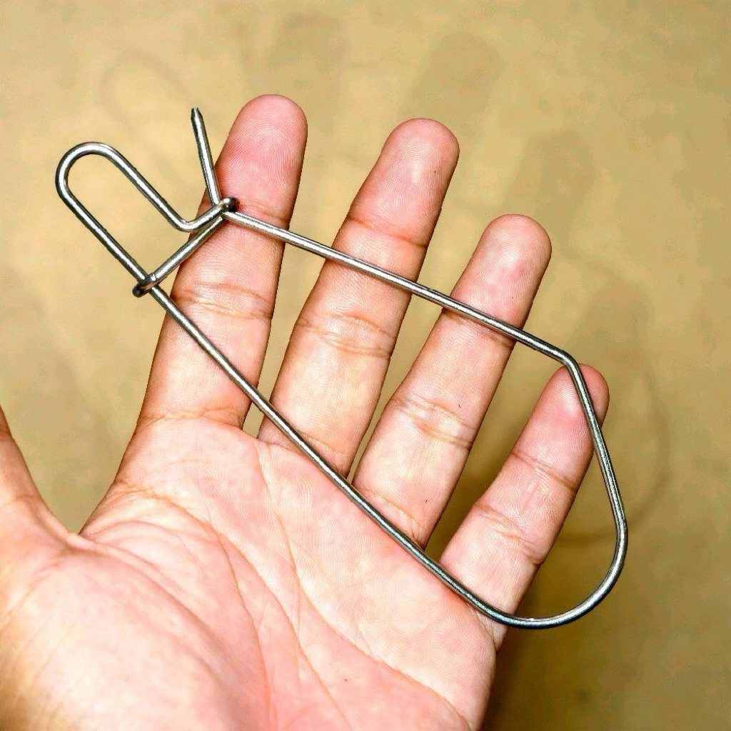 ห่วงคล้องปากปลา ห่วงคล้องปลา วัสดุสแตนเลสหนา2.5mm. ความยาว14cm