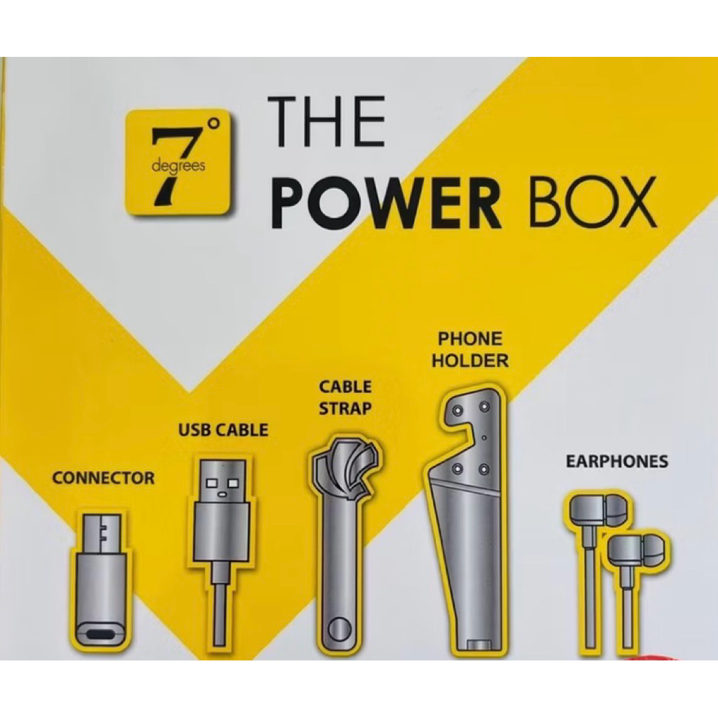อุปกรณ์ชาร์จแบตพร้อมหูฟัง PS 7Degrees Touch Setbox 5 in 1