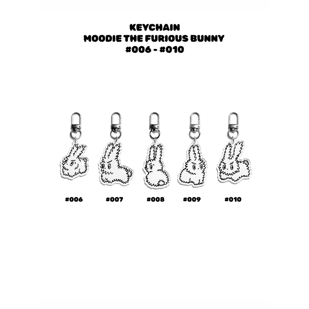 Moodie The Furious Bunny - keychain (#006-010)