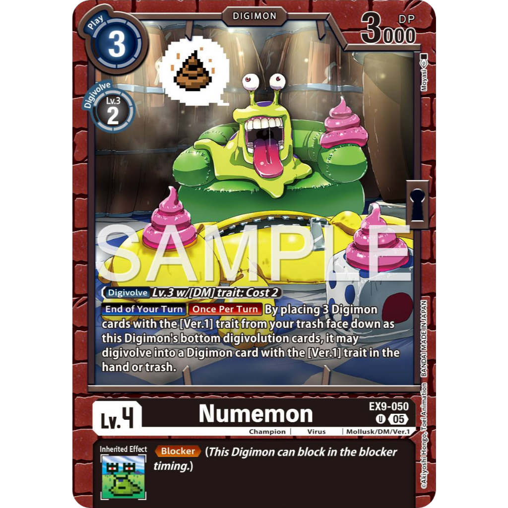 [Digimon] Numemon EX9-050 Digimon Card การ์ดสะสมดิจิม่อน ร้านDDN