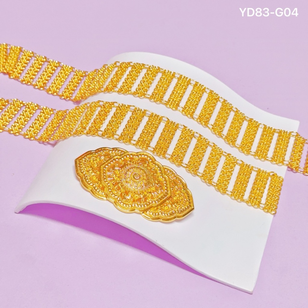 เข็มขัดโบราณ สีทองพร้อมหัวเข็มขัด หลากหลายสไตล์ ปรับขนาดได้ เด็กสามารถใส่ได้ - รูปที่ 7