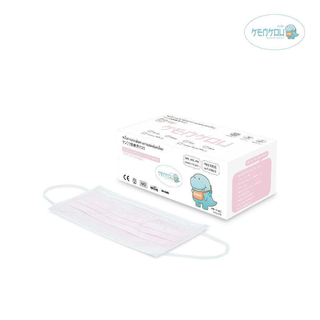 KENKOU Medical Face Mask - Pink หน้ากากอนามัยทางการแพทย์เคนโกะ สำหรับผู้ใหญ่ สีชมพู