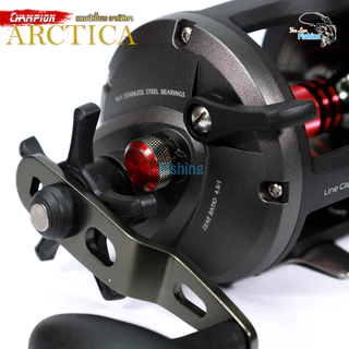 รอกเบทกลม Champion ARCTICA พรีเนียร์เกียร์เป็น “สแตนเลส” มีทั้งหมุนซ้ายและหมุนขวา