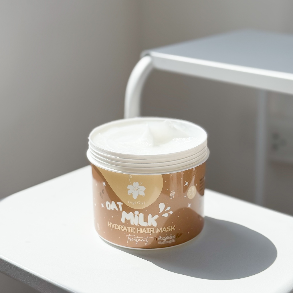 ทรีทเม้นท์นมโอ๊ตสูตรเข้มข้น Oat Milk Hydrate Hair Mask Treatment Deep Hydration & Moisture