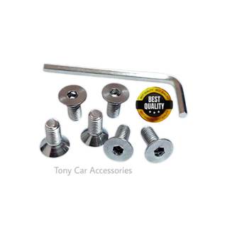 น็อตพวงมาลัยแต่ง สแตนเลสแท้ ชุด 6 ตัว พร้อมประแจขันหกเหลี่ยม…