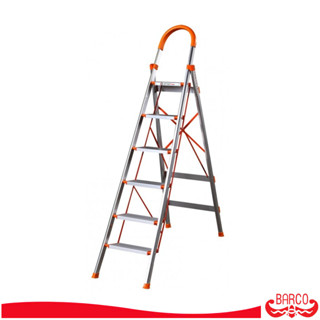 BARCO บันไดสแตนเลสมีราวจับ รุ่น 6 ขั้น 1.46 เมตร