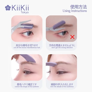 KiiKii ที่กันคิ้ว มีดกันคิ้ว มีดโกนกันคิ้วผู้หญิง เหมาะสำหรับมือใหม่ 2 ชิ้น/เซต