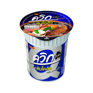 [แพ็ก6] Quick ควิก บะหมี่กึ่งสำเร็จรูปแบบคัพ 60 กรัม 6 ถ้วย