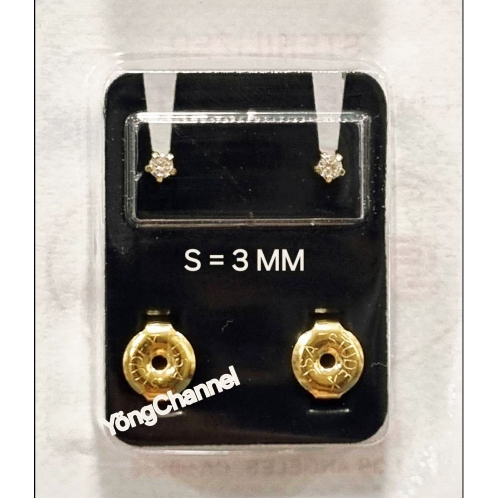 CZ แวววาว💎ต่างหู Studex 💯% จากUSA ถูกที่สุด สำหรับผู้แพ้ง่าย ไม่คัน ไม่ดำ ไม่ลอก