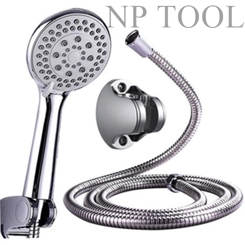 NP-394 ฝักบัว ฝักบัวครบชุด ฝักบัวอาบน้ำ ปรับระดับน้ำได้ 5 ระดับ พร้อมสาย + ที่ล็อคติดผนัง