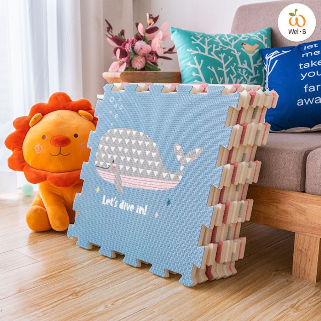 Wel-B แผ่นรองคลาน แบบจิ๊กซอว์ (6 แผ่น/ชุด) Puzzle Mat YG202 PZ-001 -  เบาะเด็ก เสื่อรองคลาน - รูปที่ 4