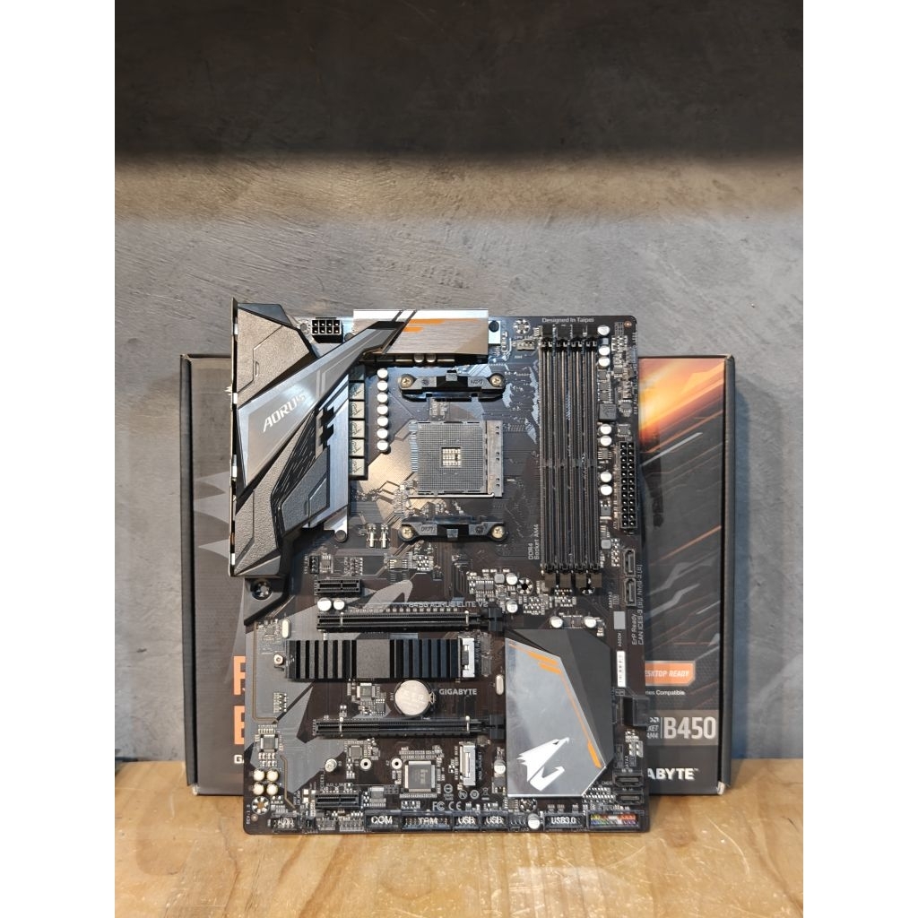 เมนบอร์ด [AM4] Gigabyte B450 Aorus Elite V2 มือสอง